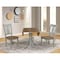 International Concepts Round 42 in Dual Drop Leaf Table, 2 San Remo Side Chairs, Hickory/Stone, 42 W, 42 L, 29.5 in H, Wood K41-42DP-C10P - alternate 3